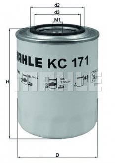 Фильтр топливный IVECO (TRUCK) MAHLE / KNECHT KC171 (фото 1)
