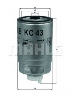 Фильтр топливный Mahle Iveco MAHLE / KNECHT KC43
