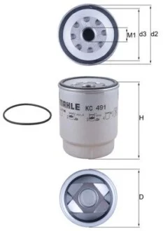 Фильтр топливный MAHLE / KNECHT KC 491D (фото 1)