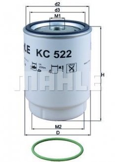 Паливний фільтр MAHLE / KNECHT KC522D (фото 1)