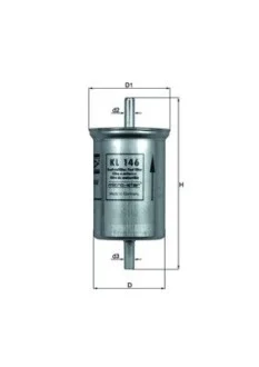 Фильтр топливный MAHLE / KNECHT KL146