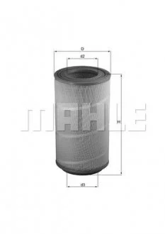 Фильтр воздушный Mahle DAF MAHLE / KNECHT LX1025 (фото 1)