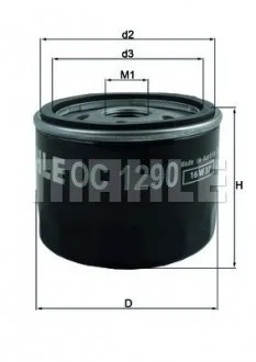 Масляний фільтр MAHLE / KNECHT OC1290