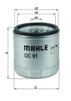 Фильтр масляный Mahle BMW Motorr-Cycle R-Mod MAHLE / KNECHT OC91D (фото 1)