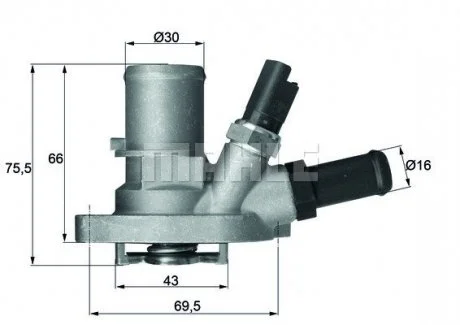 Термостат Behr G.1016.88 FIAT / FORD MAHLE / KNECHT TI14988