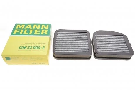 Фільтр салону MB E (W/S210), S (W/220) 95-05 вугільний (2шт.) (вир-во) MANN CUK22000-2