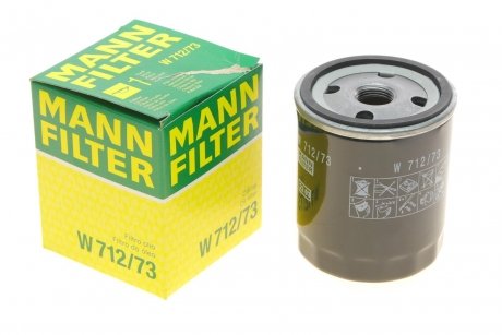 Фильтр масляный двигателя MANN W712/73 (фото 1)