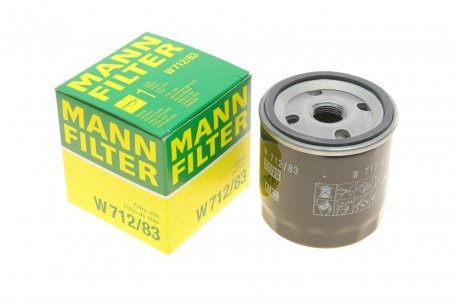 Фильтр масляный двигателя MANN W712/83 (фото 1)