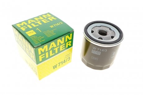 Фільтр масляний Opel Agila 1.0 12V, 1.2 16V 00.09- +ABS MANN W7143