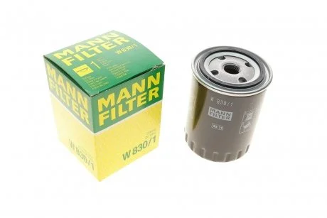Фильтр масла Golf III/T4 1.9TD 96>/Sharan 1.9TDI>00 -FILTER MANN W 830/1