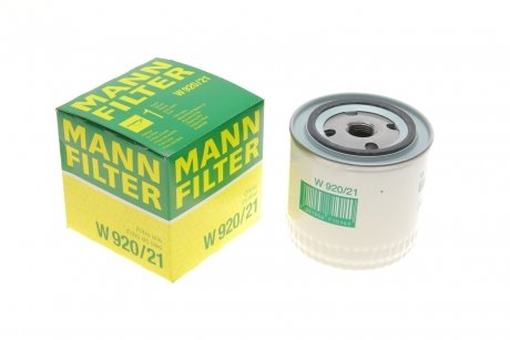 Фильтр масляный двигателя ВАЗ 2101-07, 2121-21213, 21214, 2129, 2131 (высокий 95мм) MANN W920/21 (фото 1)