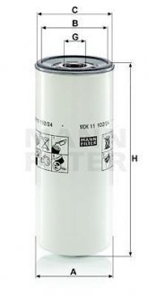 Фильтр топливный MANN WDK1110224 (фото 1)