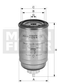 Фильтр топливный MANN WK8455 (фото 1)