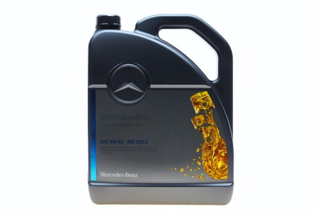 Олива моторна MB 229.5 1шт (5л) &quot;SAE 5W-40 MB 229.5 MERCEDES-BENZ 000989210713FAEE (фото 1)