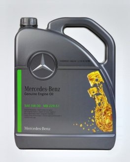 Мастило моторне Mercedes 5W-30 MB 229.51, 5 л MERCEDES-BENZ A000989940213ALEE