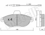 Комплект тормозных колодок Metelli 22-0105-0 (фото 9)