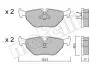 Комплект гальмівних колодок (дискових) Metelli 22-0125-0 (фото 2)