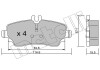 Комплект гальмівних колодок (дискових) Metelli 22-0310-1 (фото 1)