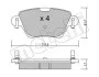 Комплект тормозных колодок с 4 шт. дисков Metelli 22-0319-0 (фото 2)