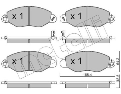 Комплект тормозных колодок Metelli 22-0536-0