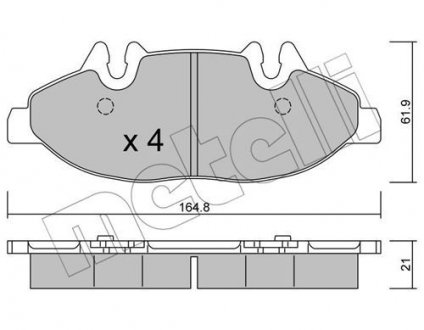Комплект тормозных колодок Metelli 22-0575-0 (фото 1)
