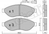 Комплект гальмівних колодок із 4 шт. дисків Metelli 22-0708-0 (фото 1)