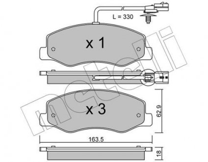 Комплект тормозных колодок Metelli 22-0900-0 (фото 1)