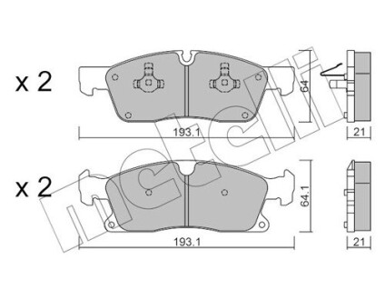 Комплект тормозных колодок Metelli 22-0927-4