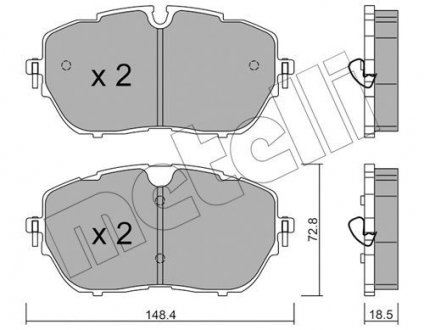Комплект гальмівних колодок (дискових) Metelli 22-1105-0 (фото 1)