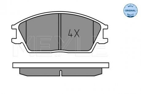 Комплект тормозных колодок с 4 шт. дисков MEYLE 025 210 1214 (фото 1)