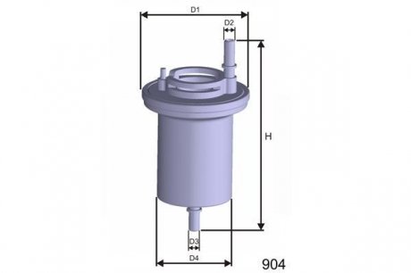 Фильтр топливный VAG 1.2 / 1.4 / 2.0 (без регулятора давления) MISFAT E100 (фото 1)