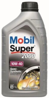 Моторна олива Super 2000 / 10W40 / 1л. / (ACEA A3/B4, VW 501.01/505.00, MB 229.1) MOBIL 150017