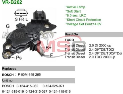 Регулятор напруги IB255 MOBILETRON VRB262