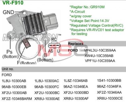 Регулятор напряжения F601 MOBILETRON VRF910