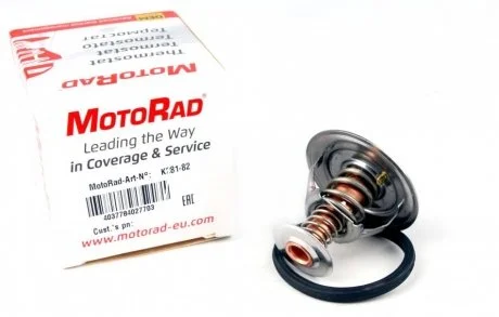 Термостат системи охолодження (82°C) CITROEN C4 AIRCROSS FORD USA F-150 HYUNDAI H-1 LEXUS ES, HS, IS II, LS, RX MITSUBISHI ASX, CARISMA, COLT CZC VI, COLT IV, COLT V, COLT VI 1.3-5.4 10.86- MOTORAD 281-82K