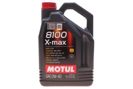 Масло моторне 8100 X-Max 0W-40 (5 л) MOTUL 348206