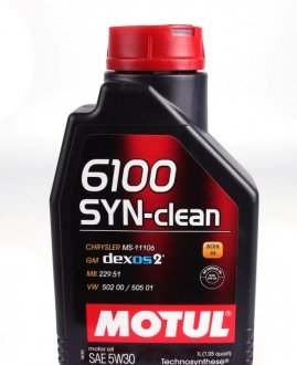 Масло моторне 6100 Syn-Clean 5W-30 (1 л) MOTUL 814211 (фото 1)