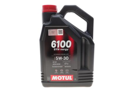 Олива моторна Technosynthese д/авто 6100 Syn-nergy SAE 5W30 (4L) MOTUL 838450