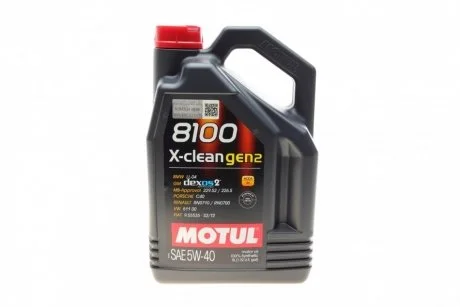 Масло моторное Motul 8100 X-Clean 5W-40 (5 л) MOTUL 854151