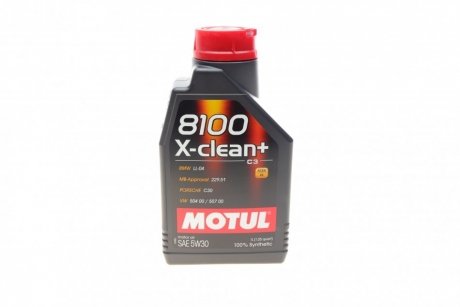 Масло моторное 8100 X-Clean+ 5W-30 (1 л) MOTUL 854711