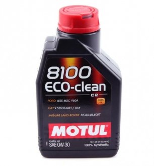 Масло моторное 8100 Eco-Clean 0W-30 (1 л) MOTUL 868011 (фото 1)