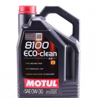 Масло моторное 8100 Eco-Clean 0W-30 (5 л) MOTUL 868051 (фото 1)