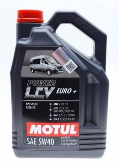Мастило моторне Power LCV Euro+ 5W-40 (5 л) MOTUL 872151 (фото 1)