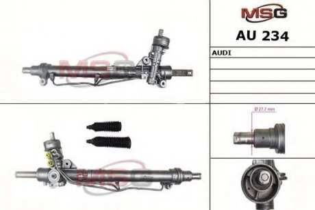 Рульова рейка з г/п AUDI A4 (8E2, B6) 00-04, A4 Avant (8E5, B6) 01-04, A4 (8H7, B6, 8HE) 03-05 MSG AU 234