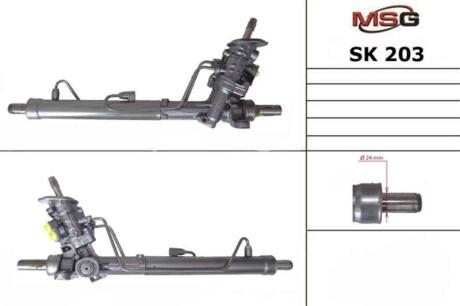 Рейка кермова з г/п Skoda Fabia 00-/VW Polo 04-09 MSG SK203