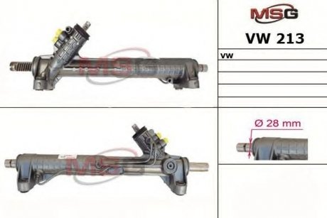 Рулевая рейка с г/п VW Transporter IV 1.8-2.5D 07.90-04.03 MSG VW 213 (фото 1)