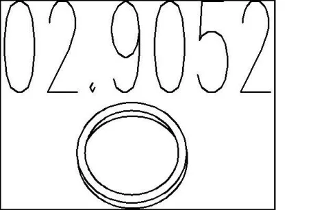 Монтажне кільце вихлопної системи (D (внутр.) - 46,2 мм; D (наружн.) - 59 мм; Висота - 13,5 мм) MTS 02.9052