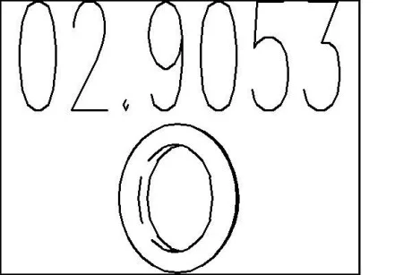 Монтажне кільце вихлопної системи (D (внутр.) - 58,2 мм; D (наружн.) - 71 мм; Висота - 13 мм) MTS 02.9053