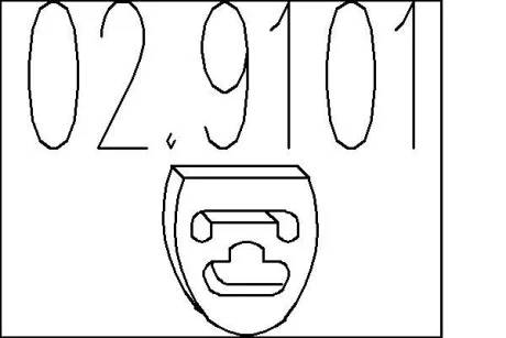 Монтажне кільце вихлопної системи (D (внутр.) - 47 мм; D (наружн.) - 57 мм; Висота - 10 мм) MTS 02.9101