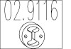 Монтажне кільце вихлопної системи (D (внутр.) - 42,5 мм; D (наружн.) - 58,5; Висота - 15 мм) MTS 02.9116 (фото 1)